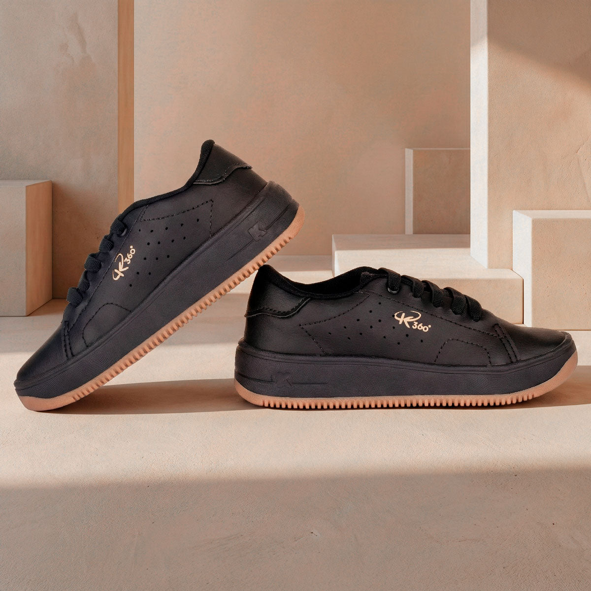 Tênis Casual Infantil Masculino Kidy Respitec Cadarço Preto