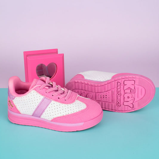 Tênis Infantil Feminino Kidy RK 70 Rosa Antiderrapante