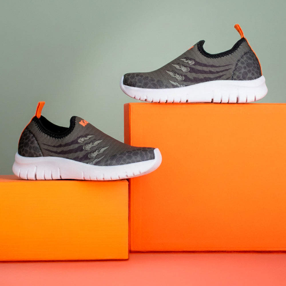 Tênis Infantil Kidy Ultra Flex Verde Militar com Laranja