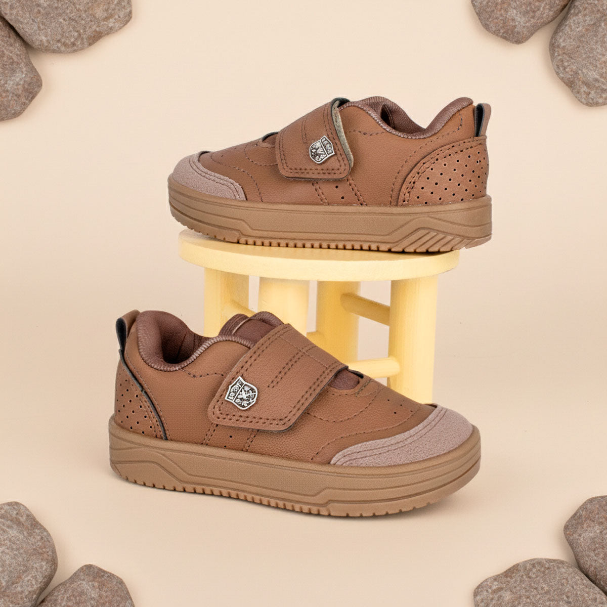 Tênis Menino Infantil Kidy Happy Caramelo