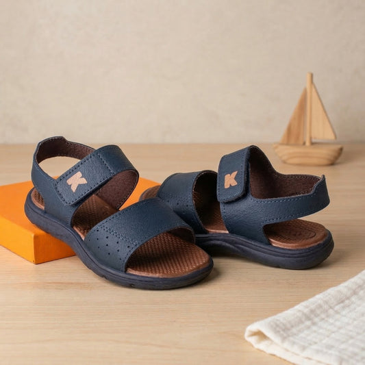 Sandália Infantil Menino Kidy Flex Anatômica Marinho e Caramelo 22 a 27