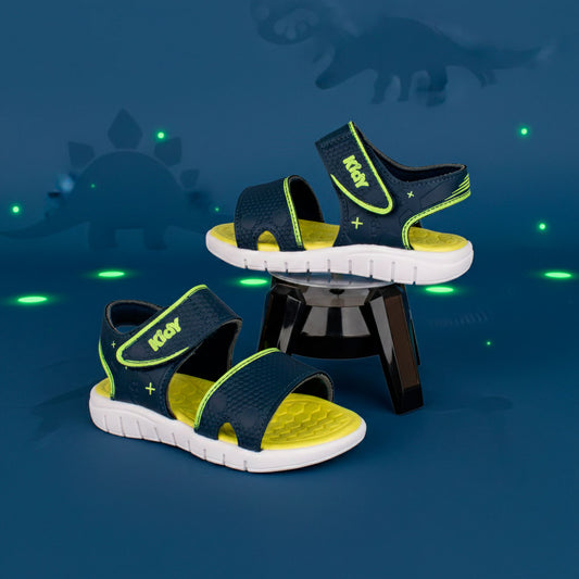 Sandália Menino Kidy Toys Dinossauros Marinho Verde Neon