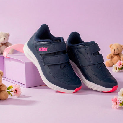 Tênis Infantil Menina Kidy Super Conforto Respitec Marinho e Pink
