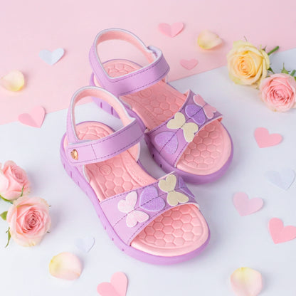 Sandália Infantil Menina Kidy Toys Lilás Delicada + Livro