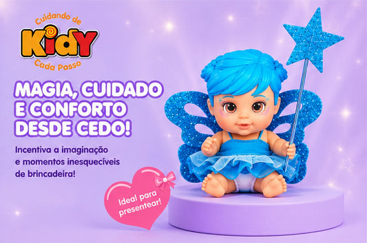 Boneca em formato de fadinha Brinquedo Menina