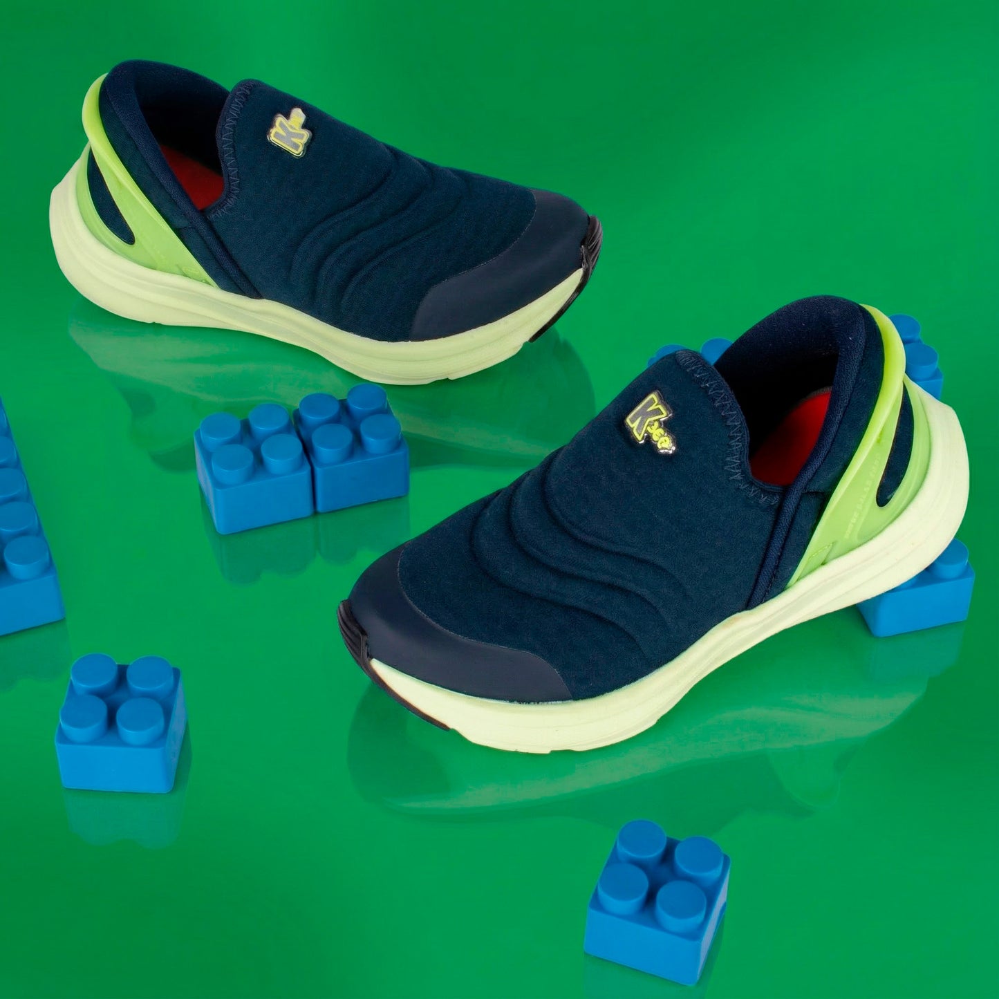 Tênis Infantil Kidy K360 Energy 2 Marinho e Amarelo Neon