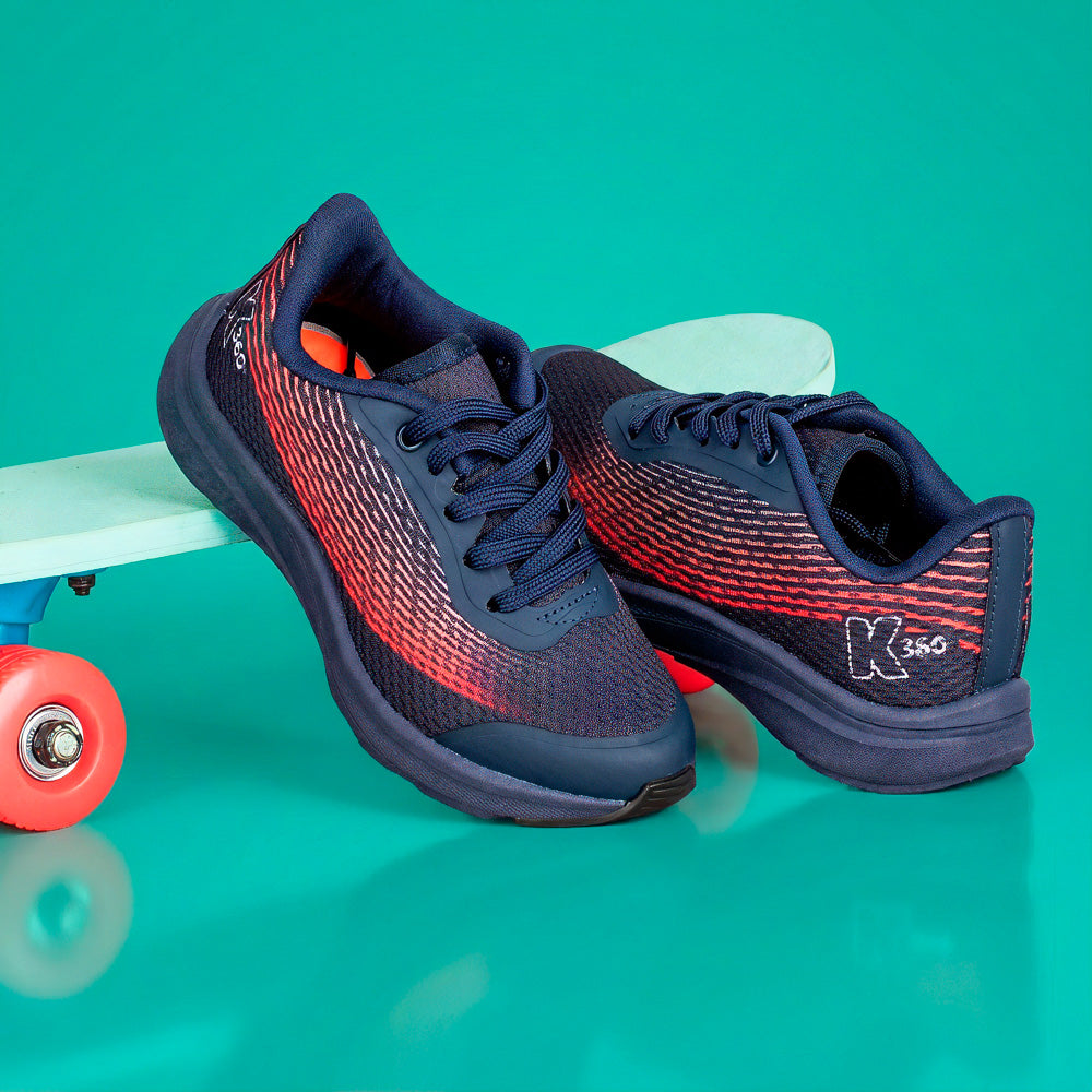 Tênis Infantil Kidy K360 Energy 2 Marinho e Vermelho