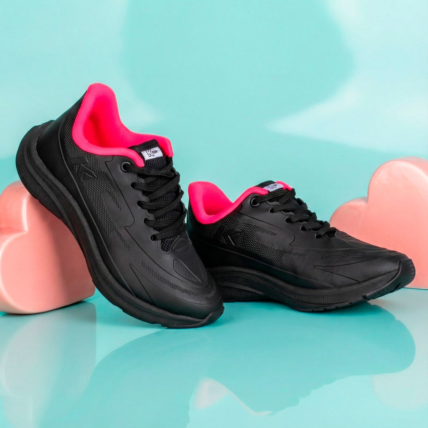 Tênis Infantil Menina K360 Energy 2 Preto e Pink Conforto Escolar