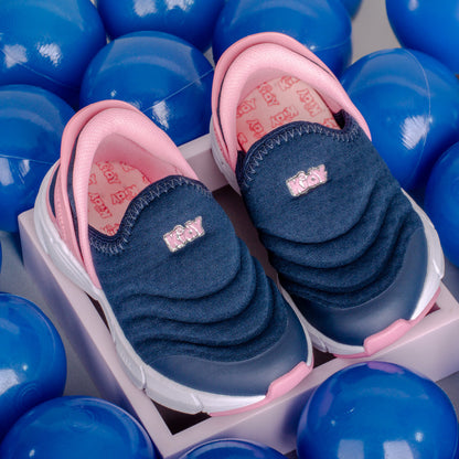 Tênis Menina Infantil Kidy Energy Baby Respitec Marinho e Rosa