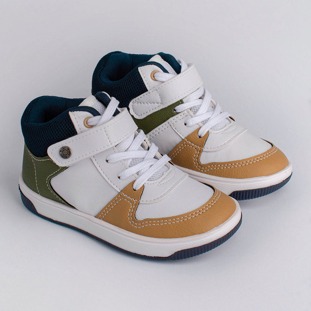 Tênis Kidy Astral Branco Marinho e Verde