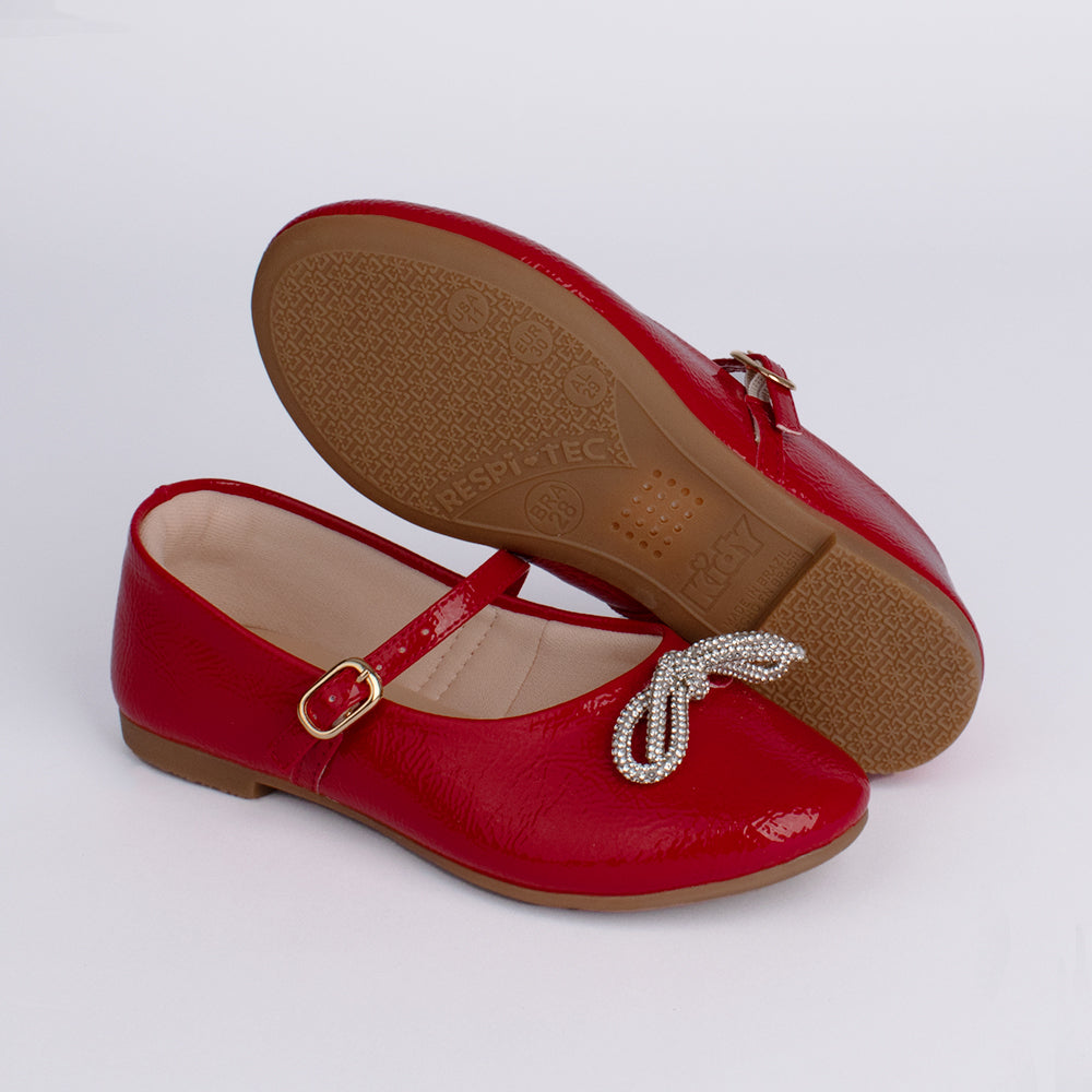 Sapatilha Kidy Soft Laço Vermelho