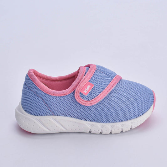 Tênis Kidy Bebê Equilíbrio Azul com Rosa - Confortável, Leve e com Tecnologia Equilíbrio