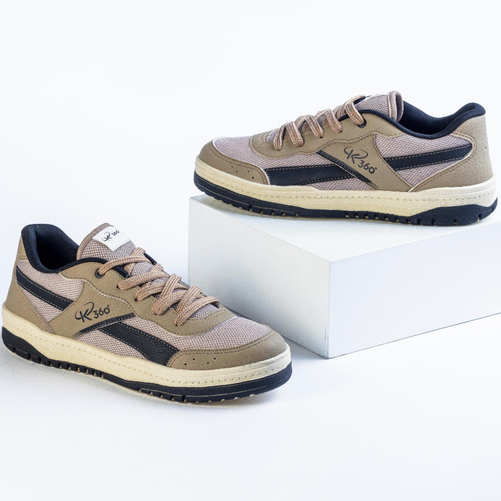 Tênis Menino Infantil K360 Estilo Respitec Preto e Bege - Kidy