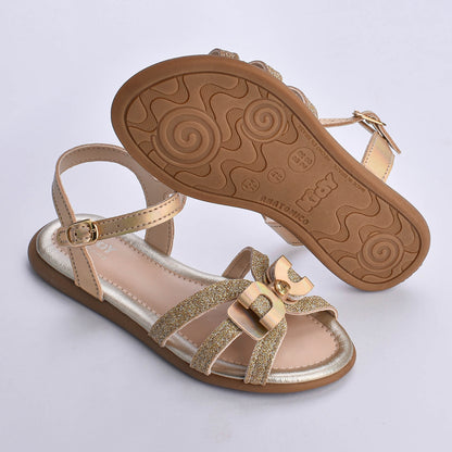 Sandália Menina Infantil Kidy Cristal Ouro