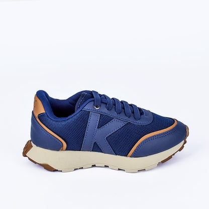 TENIS CASUAL MENINO K360 JOGGER MARINHO/CARAMELO