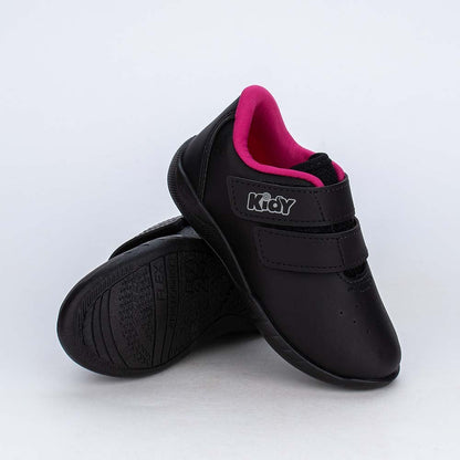 TENIS INFANTIL MENINA KIDY USEFULL MIAMI PRETO/PINK