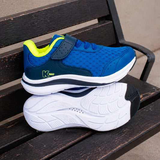 Tênis Infantil Menino Kidy K360 Energy 2 Azul Royal Velcro E Elastico Esportivo
