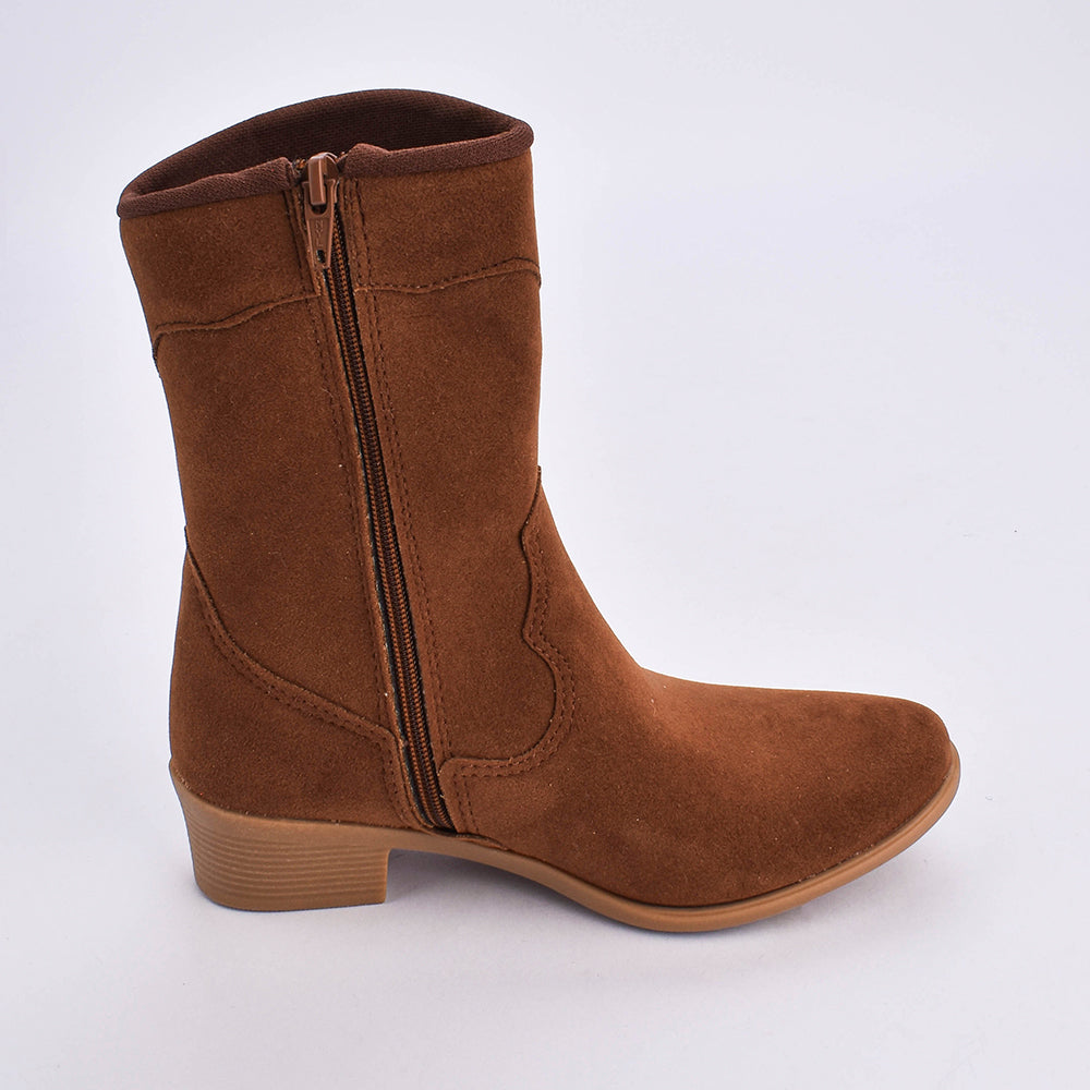 Bota Menina Infantil Kidy Folk Caramelo