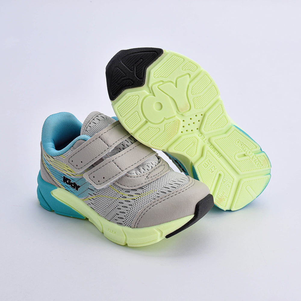 TÊNIS KIDY ENERGY BABY RESPITEC CINZA/AZUL PISCINA Kidy