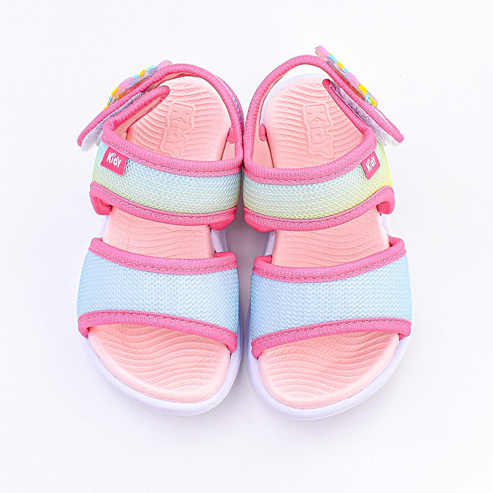 Sandália Menina Infantil Kidy Fly Baby Marinho e Rosa