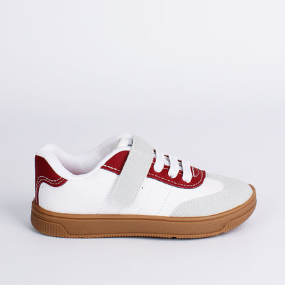 TENIS INFANTIL CASUAL MENINO KIDY ASTRAL BRANCO/CINZA/BORDÔ