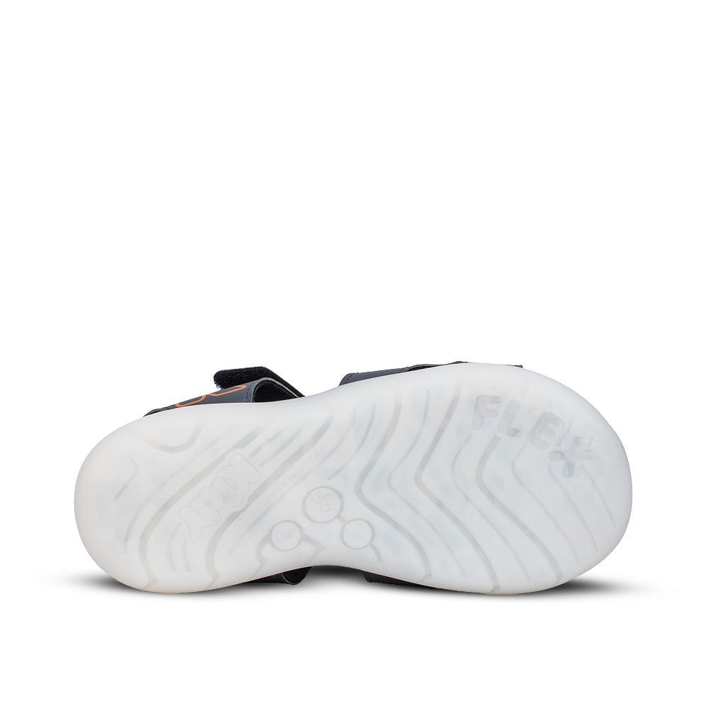 Sandália Infantil Menino Kidy Flex Light Grafite Pisca Pisca Com Velcro