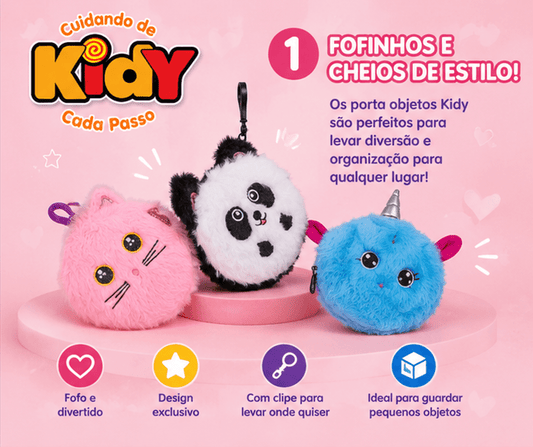 Acessório PORTA OBJETOS PANDA/UNICORNIO/GATO - Kidy Calçados - 