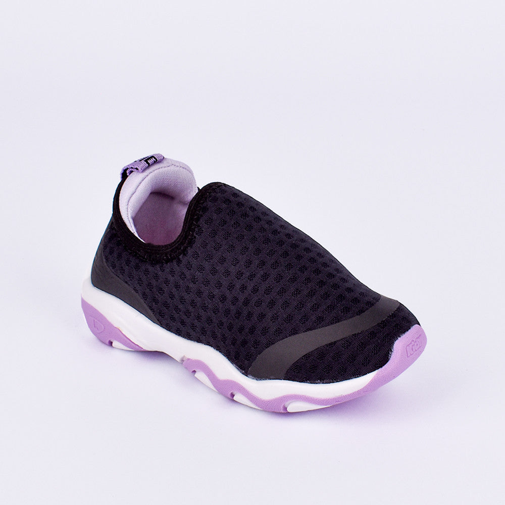 TENIS INFANTIL MENINA KIDY PLAY RESPITEC PRETO/LILAS Kidy