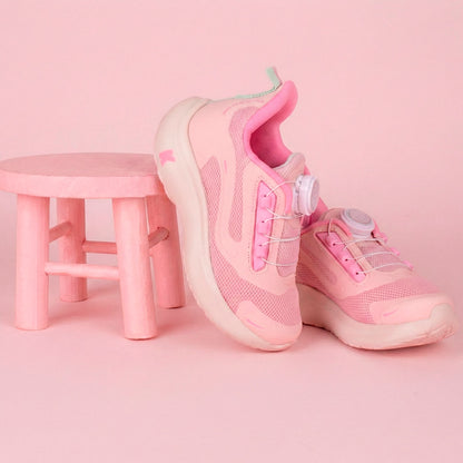 Tênis Infantil Menina Kidy Nuvem Disc Nude e Acqua Leve e Confortável