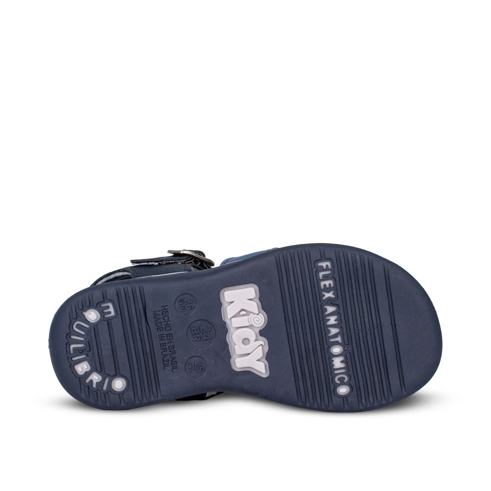 Sandália Infantil Menino Kidy Baby Equilíbrio Azul Marinho Primeiros Passos