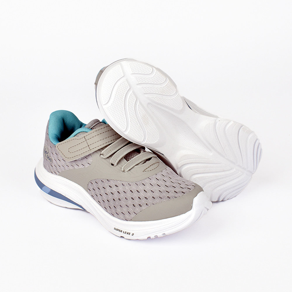 TENIS INFANTIL UNISSEX K-360 SUPER LEVE CINZA/AZUL/VERDE