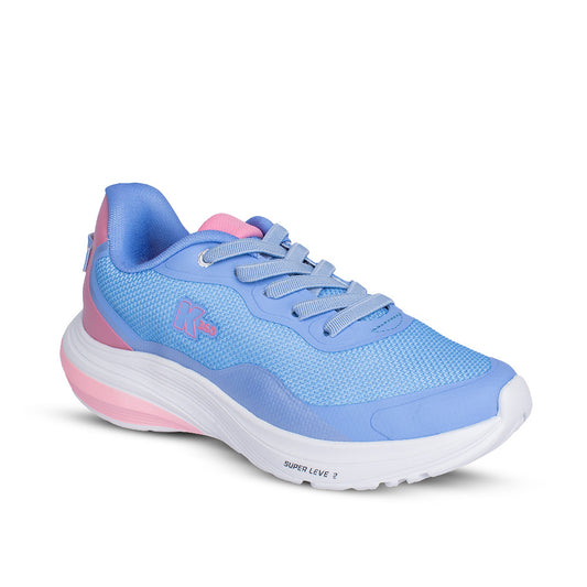 Tênis Infantil Menina Kidy K-360 Super Leve Azul/Rosa Esportivo Confortável