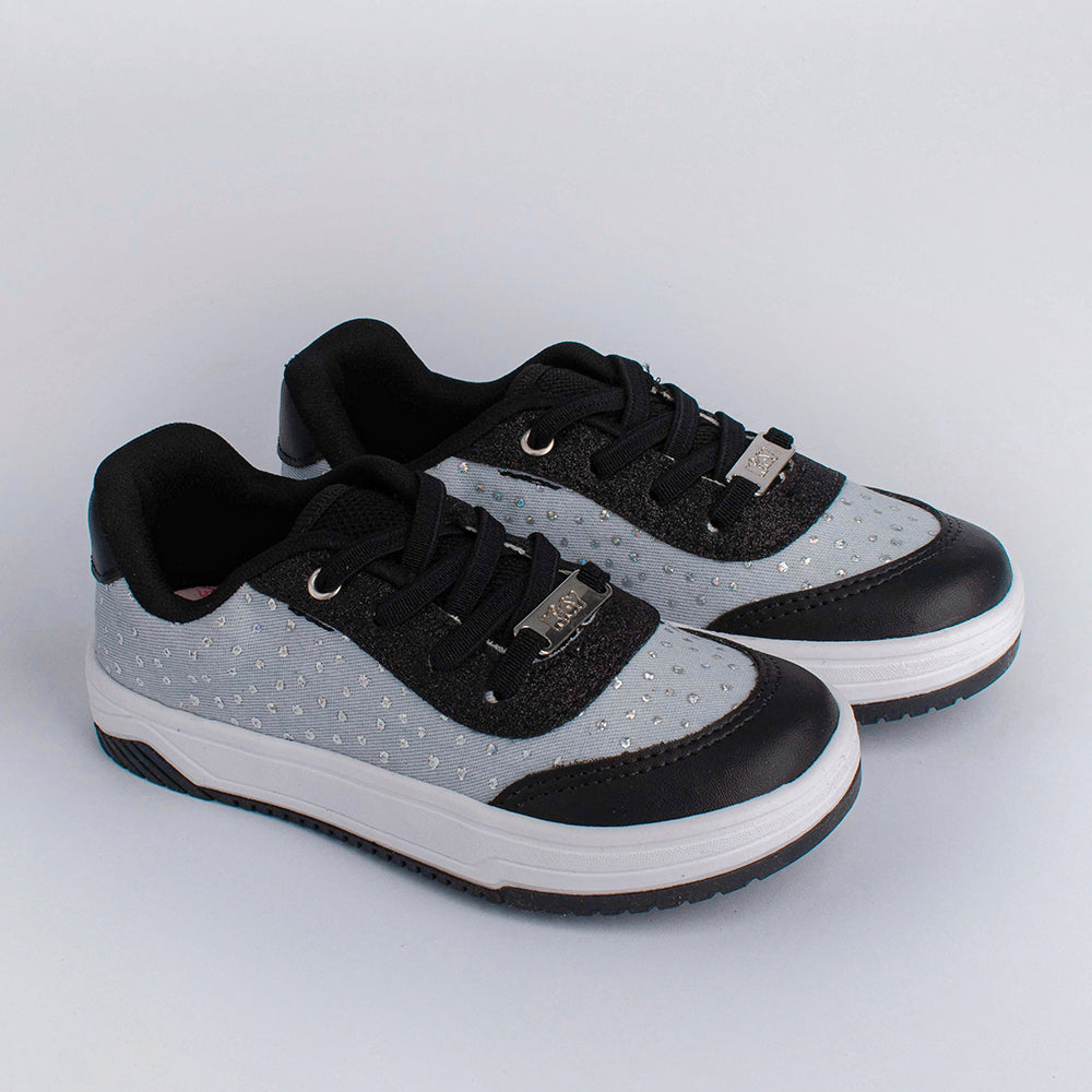Tênis Menina Kidy Happy Jeans e Preto