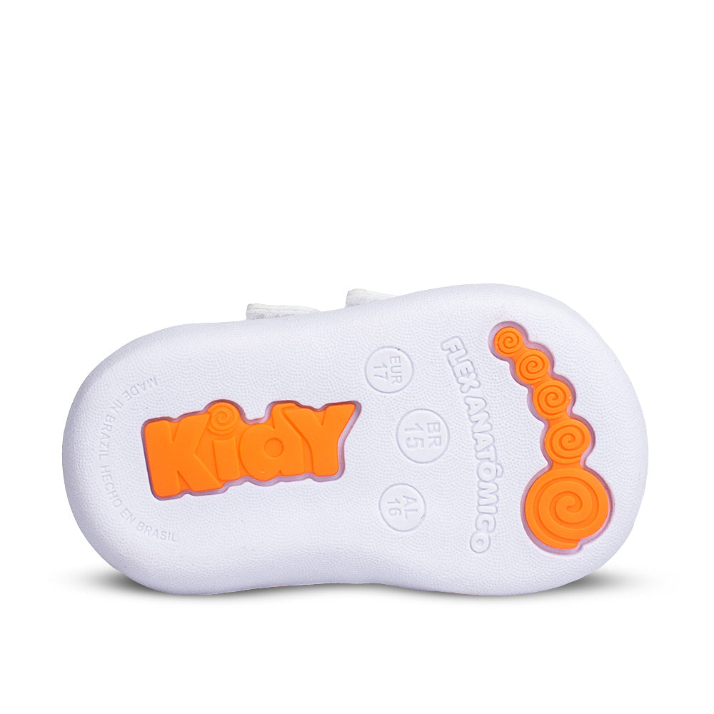 Tênis Sapatilha Infantil Menino Kidy Casual Branco Batizado Primeiros Passos