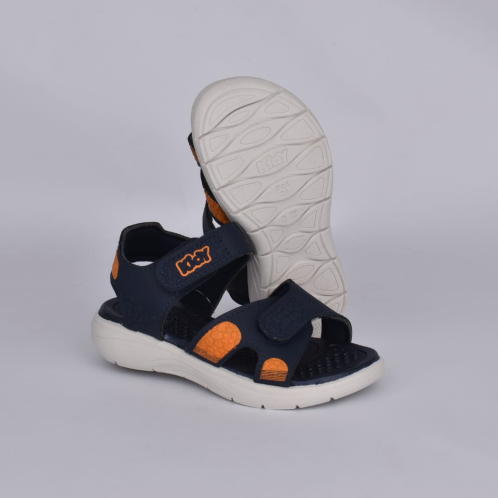 SANDALIA KIDY FLY BABY MARINHO/LARANJA Kidy
