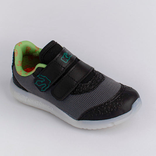 TENIS KIDY FLEX LIGHT PRETO/GRAFITE/VERDE Kidy