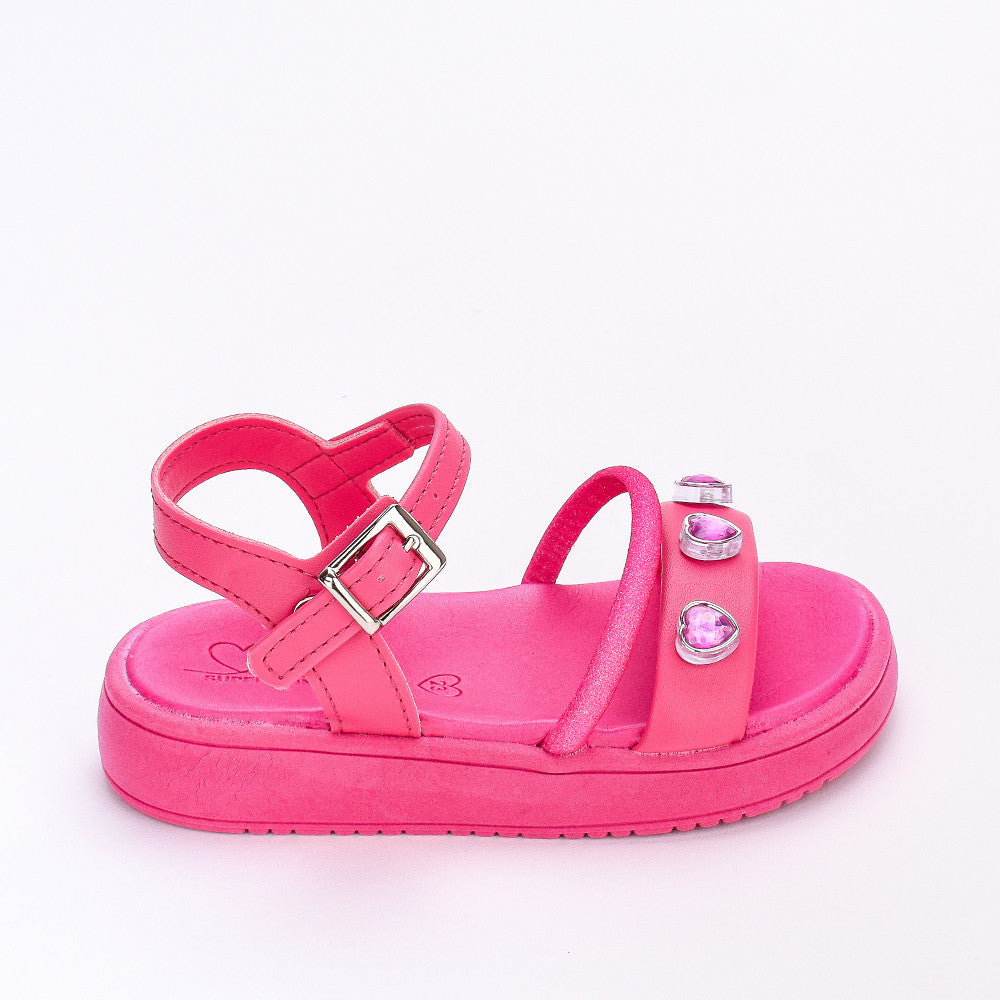 Sandália Infantil Kidy Flat Form Com Brinquedo Pink