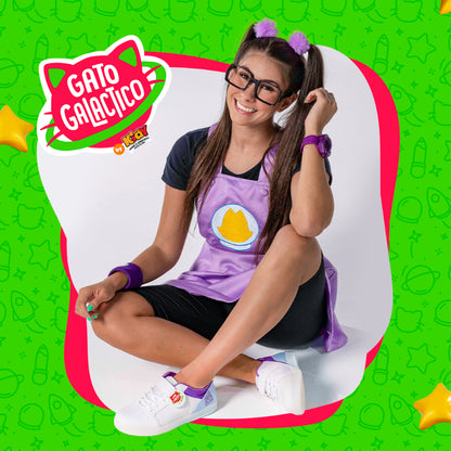 Tênis Infantil Menina Kidy Hype Galáctico Branco e Roxo