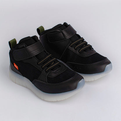 TENIS INFANTIL MENINO KIDY LIGHT FUN PRETO/VERDE/LARANJA