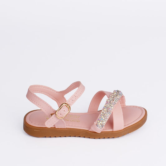 Sandália Menina Infantil Kidy Amar Confortável Nude