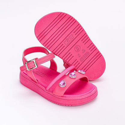 Sandália Infantil Kidy Flat Form Com Brinquedo Pink