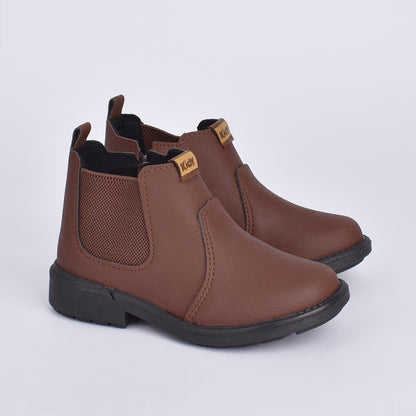Bota Coturno Kidy Max Cano Curto Chelsea Marrom