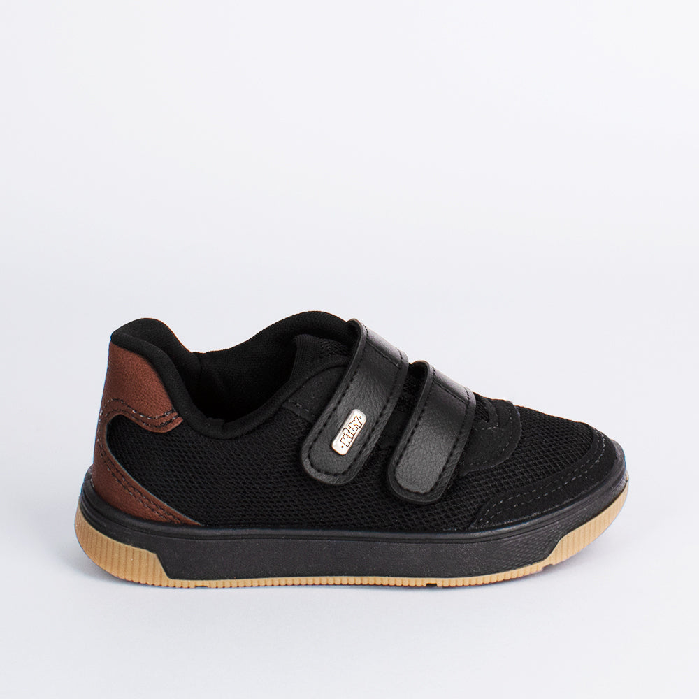 TENIS INFANTIL MENINO KIDY ASTRAL PRETO/MARROM