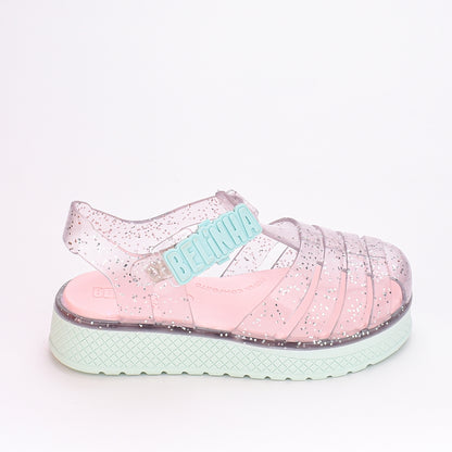 Sandália Infantil Kidy Belinha Gloss Verde com Glitter Conforto e Estilo