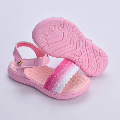 Sandália Menina Infantil Kidy Toys Baby Rosa
