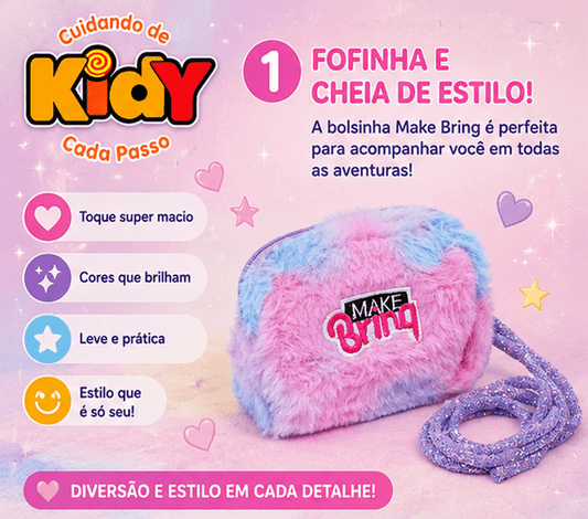 Bolsa Plush com Gloss Labial - Kidy Calçados - 