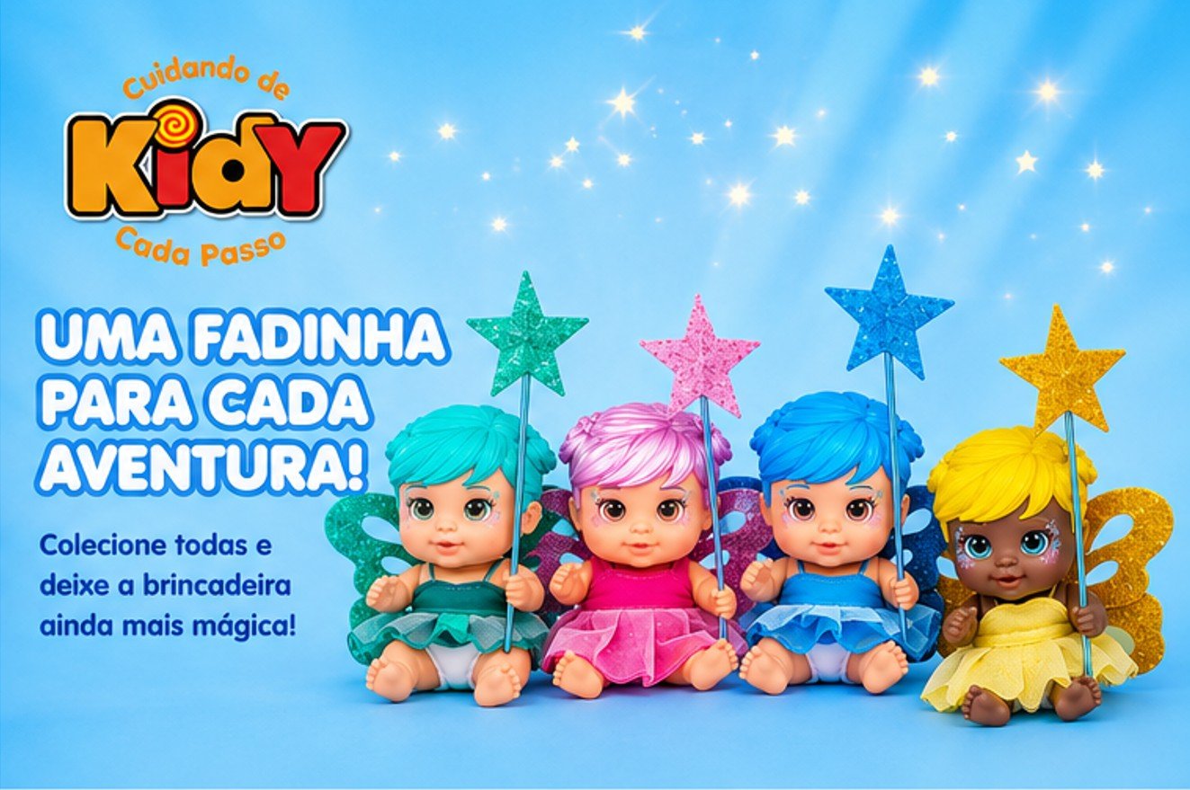 Boneca em formato de fadinha Brinquedo Menina - Kidy Calçados - 