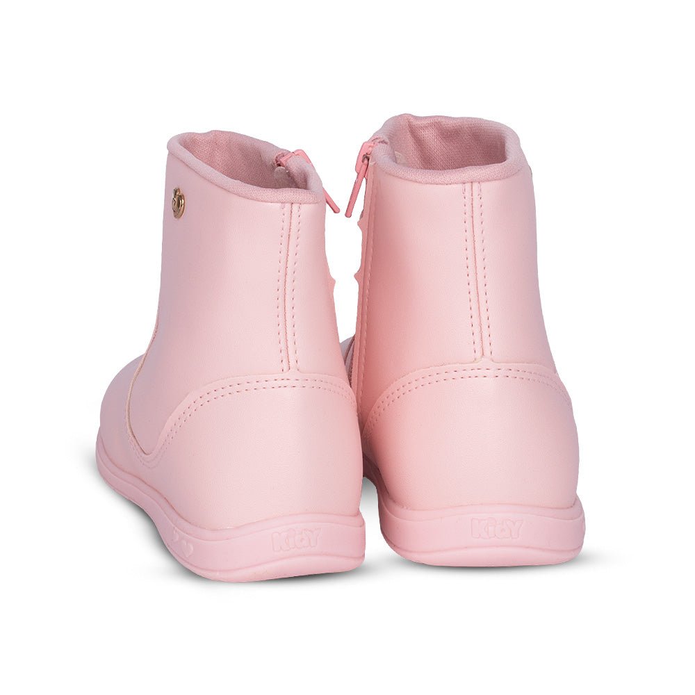 Bota Infantil Menina Kidy Baby Nude Soft Coração Primeiros Passos - Kidy Calçados - 