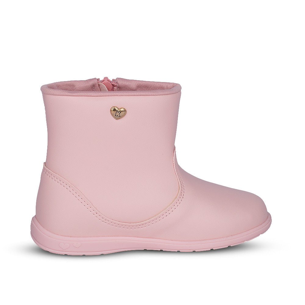 Bota Infantil Menina Kidy Baby Nude Soft Coração Primeiros Passos - Kidy Calçados - 