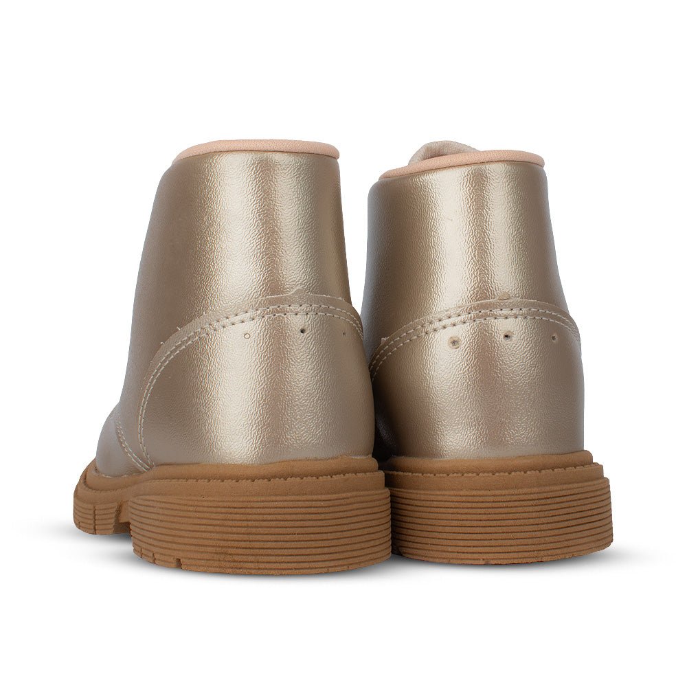 Bota Infantil Menina Kidy Fashion Baby Dourada Delicada Confortável - Kidy Calçados - 